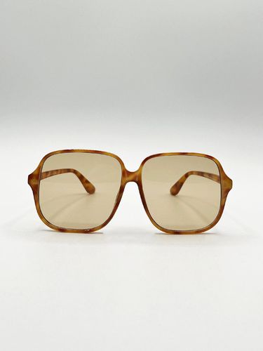 Womens Oversized Lightweight Square Frame Sunglasses in Burnt - One Size - NastyGal UK (+IE) - Modalova