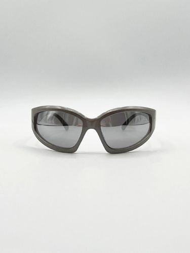 Silver Racer Wrap Sunglasses - - One Size - NastyGal UK (+IE) - Modalova