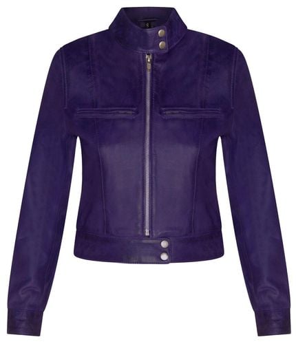 Womens Plain Leather Moto Biker Jacket-Braga - - 8 - Infinity Leather - Modalova