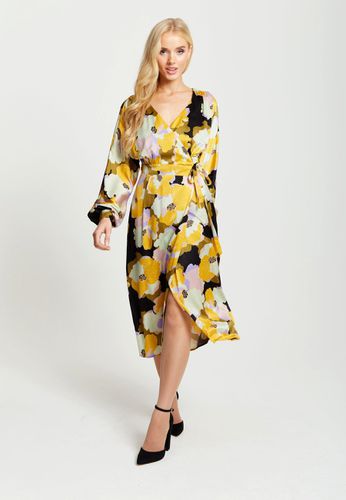 Womens Earth Tone Floral Print Midi Wrap Dress - - 18 - NastyGal UK (+IE) - Modalova