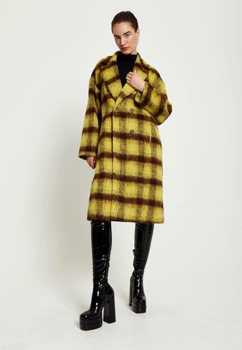 Womens Mustard Check Coat - - 8 - NastyGal UK (+IE) - Modalova