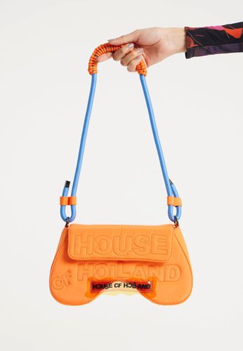 Womens Saddle Bag In And Blue With Quilted Logo - One Size - NastyGal UK (+IE) - Modalova