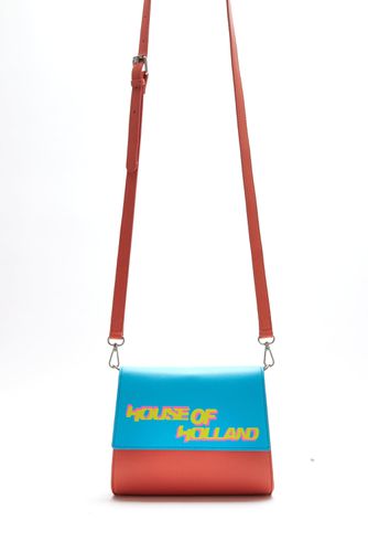 Womens Cross Body Bag In And Blue With A Printed Logo - One Size - NastyGal UK (+IE) - Modalova
