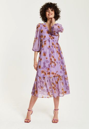 Womens Floral V-Neck Midi Dress - 12 - NastyGal UK (+IE) - Modalova