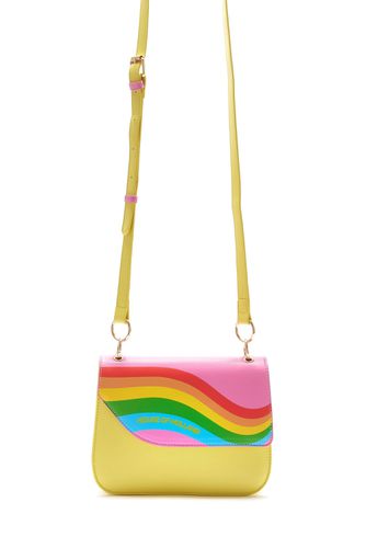 Womens Cross Body Bag In With A Rainbow Print Flap - One Size - NastyGal UK (+IE) - Modalova