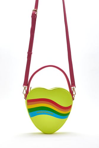 Womens Heart Shape Cross Body Bag In Lime, Pink And Rainbow - - One Size - House of Holland - Modalova