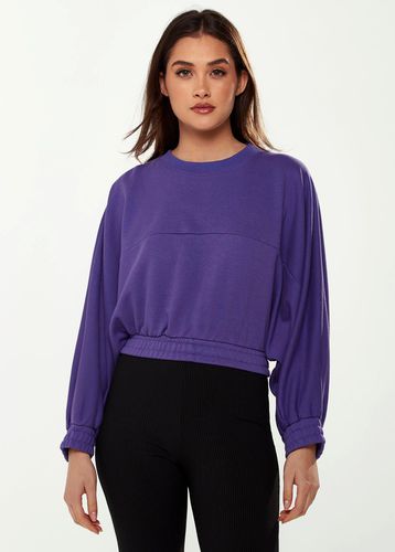 Womens Cropped Sweatshirt in - M - Liquorish - Modalova