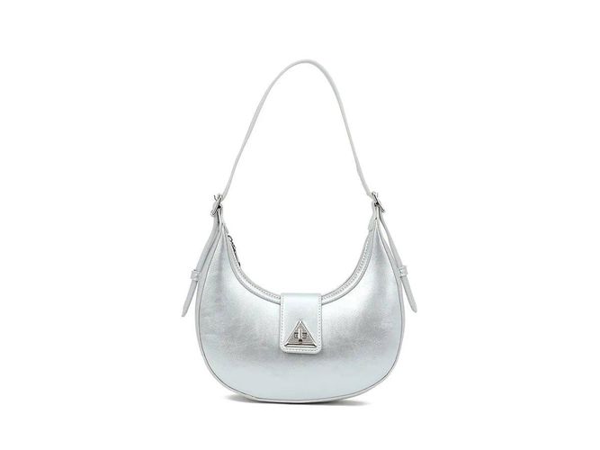 Womens 'Alma' Small Curved Shoulder Bag With Zip - - One Size - Where's That From - Modalova
