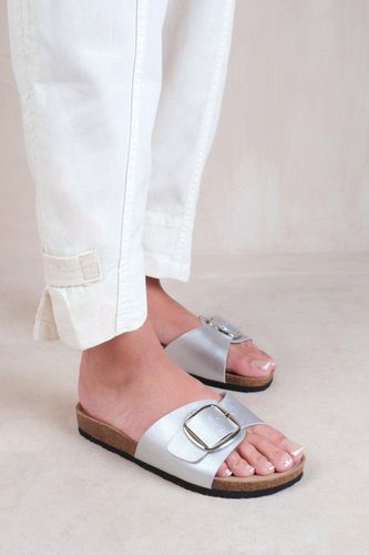 Womens 'Sequoia' Flat Single Strap Sandals With Buckle Detail - - 3 - NastyGal UK (+IE) - Modalova