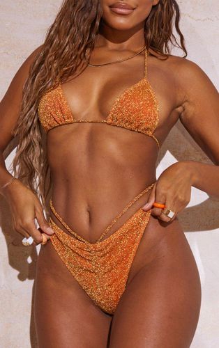 Womens Glitter Ruched Front Brazilian Bikini Bottoms - 4 - NastyGal UK (+IE) - Modalova