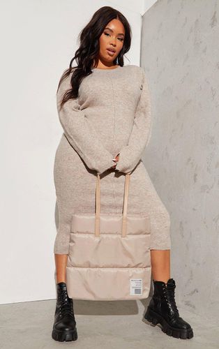 Womens RENEW Plus Oatmeal Knitted Seam Front Midaxi Dress - - XXXL - NastyGal UK (+IE) - Modalova
