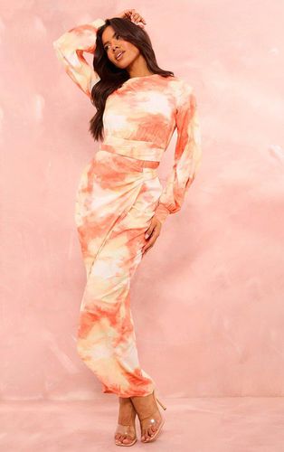 Womens Watercolour Print Tassel Tie Wrap Maxi Dress - 8 - NastyGal UK (+IE) - Modalova