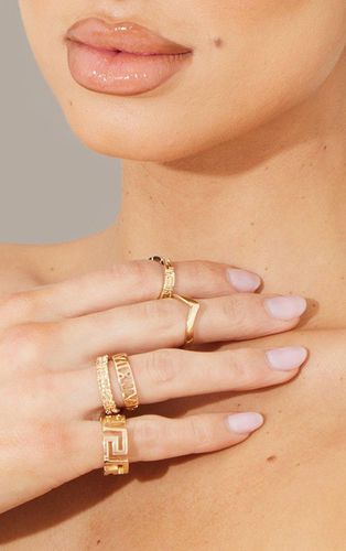 Womens Gold Assorted Cut Out 5 Pack Ring Set - - M/L - NastyGal UK (+IE) - Modalova