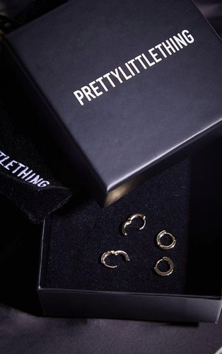 Womens Real Gold Plated Dainty Huggie 2 Pack Hoop Earrings - - One Size - NastyGal UK (+IE) - Modalova