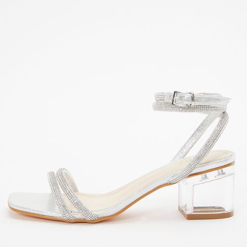 Womens Diamante Clear Low Heeled Sandals - - 6 - NastyGal UK (+IE) - Modalova