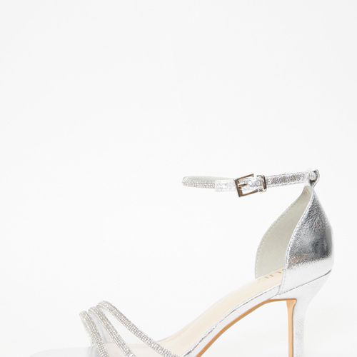Womens Foil Diamante Mesh Low Heels - - 3 - NastyGal UK (+IE) - Modalova