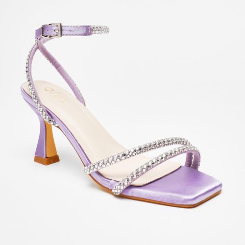 Womens Diamante Asymmetric Heeled Sandals - - 4 - NastyGal UK (+IE) - Modalova