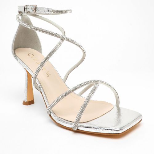 Womens Wide Fit Diamante Cross Strap Heeled Sandals - - 7 - NastyGal UK (+IE) - Modalova