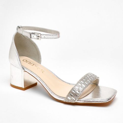 Womens Wide Fit Shimmer Low Block Heel Sandals - - 3 - NastyGal UK (+IE) - Modalova