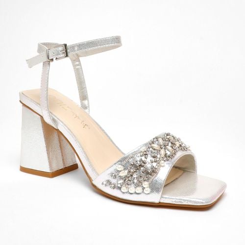 Womens Wide Fit Shimmer Embellished Block Heel Sandals - - 4 - NastyGal UK (+IE) - Modalova