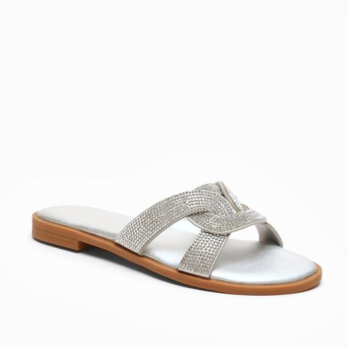 Womens Diamante Knot Front Flat Sandals - - 4 - NastyGal UK (+IE) - Modalova