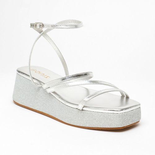 Womens Glitter Strappy Flatform Sandals - - 4 - NastyGal UK (+IE) - Modalova