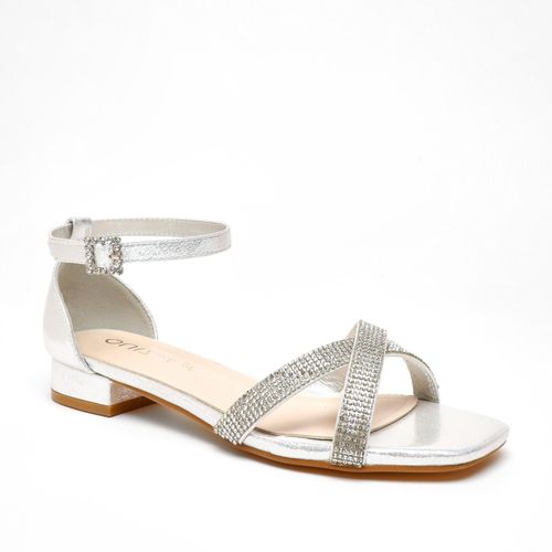 Womens Wide Fit Diamante Cross Strap Flat Sandals - - 3 - NastyGal UK (+IE) - Modalova