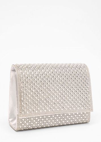 Womens Diamante Embellished Clutch Bag - - One Size - Quiz - Modalova