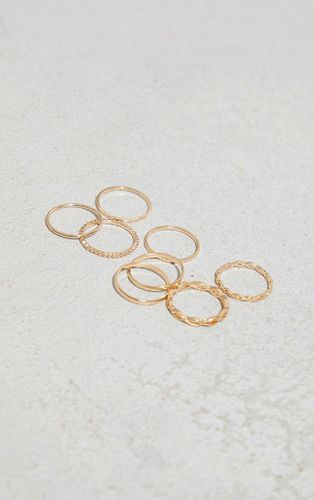 Womens Gold Assorted Pack of 8 Dainty Rings - - S/M - NastyGal UK (+IE) - Modalova