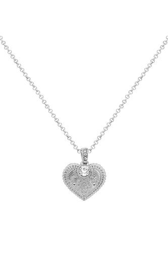 Womens Silver 'Heart On Fire' Necklace - - One Size - Bibi Bijoux - Modalova