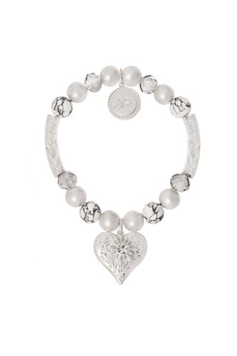 Womens Silver 'Heart & Sun' Charm Ball Bracelet - - One Size - NastyGal UK (+IE) - Modalova