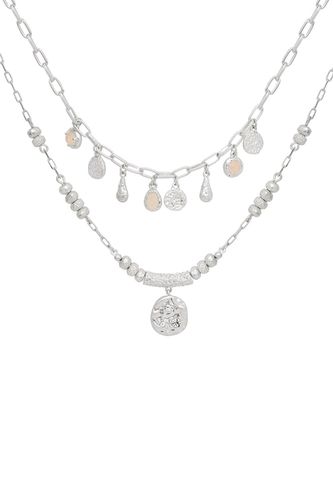 Womens Silver 'Savanna' Layered Necklace - - One Size - Bibi Bijoux - Modalova