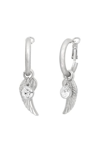 Womens Silver 'Serenity' Interchangeable Hoop Earrings - - One Size - Bibi Bijoux - Modalova