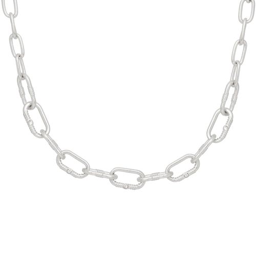 Womens Silver 'Courage' Chunky Chain Necklace - - One Size - Bibi Bijoux - Modalova