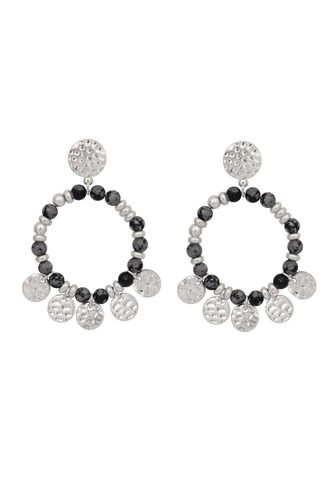 Womens Silver 'Savanna' Hoop Earrings - - One Size - Bibi Bijoux - Modalova