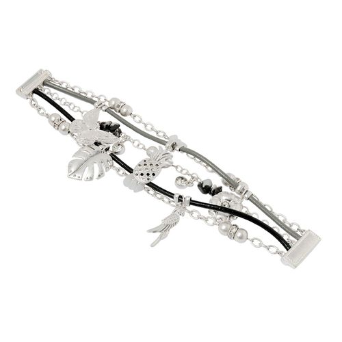 Womens Silver 'Safari' Layered Cuff Bracelet - - One Size - NastyGal UK (+IE) - Modalova