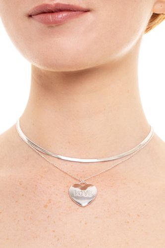 Womens Silver Amour Layer Necklace - - One Size - Caramel Jewellery London - Modalova
