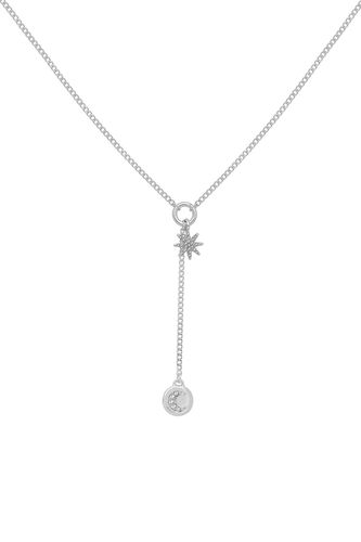 Womens Silver Sparkly Stella Necklace - - One Size - Caramel Jewellery London - Modalova