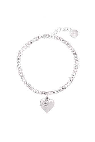 Womens Silver Chunky 'Cherish' Bracelet - - One Size - NastyGal UK (+IE) - Modalova
