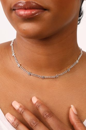 Womens Silver 'Starburst' Chunky Chain Necklace - - One Size - Caramel Jewellery London - Modalova