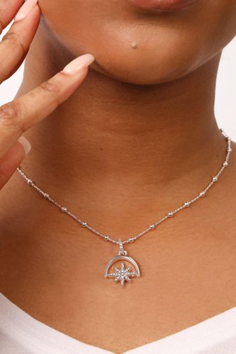 Womens Silver 'Spinning Star' Charm Necklace - - One Size - Caramel Jewellery London - Modalova