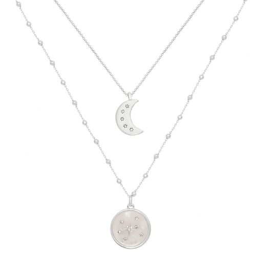 Womens Silver 'Constellation' White Quartz Layered Necklace - - One Size - NastyGal UK (+IE) - Modalova