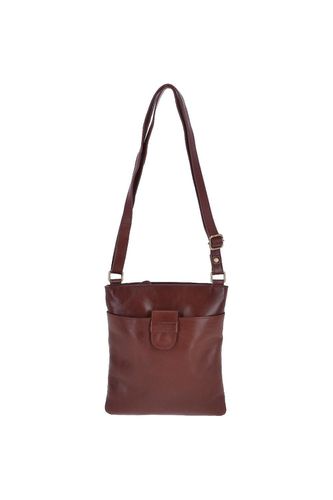 Womens Zip Top Vegetable Tanned Real Leather Crossbody Bag - - One Size - Ashwood Leather - Modalova