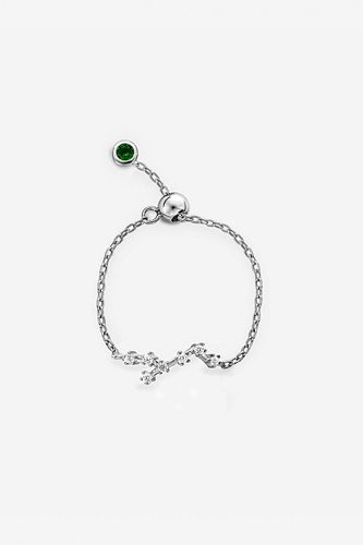 Womens Silver Virgo Constellation Zodiac Chain Ring - Adjustable - - One Size - NastyGal UK (+IE) - Modalova