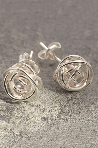 Womens Nest Sterling Silver Stud Earrings - - One Size - Otis Jaxon London - Modalova