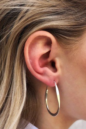 Womens Sterling Silver Curl Hoop Earrings - - One Size - Otis Jaxon London - Modalova