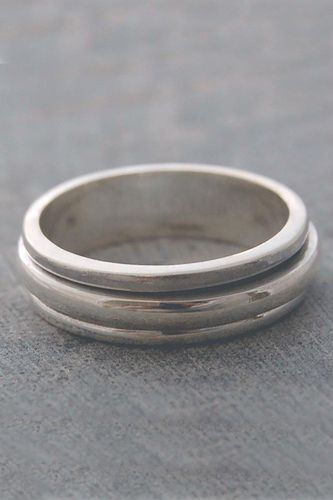 Womens Sterling Silver Spinning Ring - - R - Otis Jaxon London - Modalova