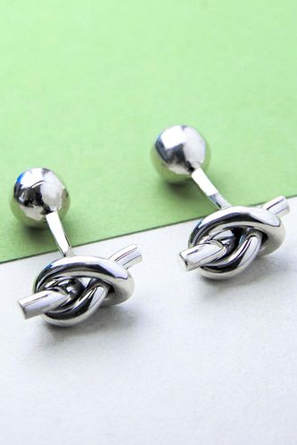 Sterling Silver Nautical Knot Cufflinks - - One Size - NastyGal UK (+IE) - Modalova
