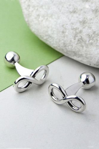 Infinity Sterling Silver Knot Cufflinks - - One Size - NastyGal UK (+IE) - Modalova