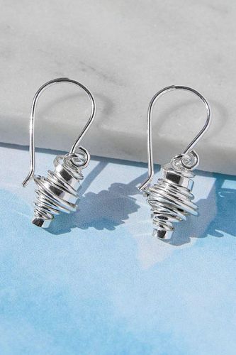 Womens Coiled Sterling Silver Drop Earrings - - One Size - Otis Jaxon London - Modalova